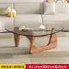 Mesa de centro de cristal, mesa de centro creativa y moderna para sala de estar, adecuada para apartamentos pequeños, mesa pequeña minimalista moderna de lujo ligero