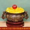 Bol de Tesoro Pixiu con Manchas Doradas de Latón Completo Hongda, Bol de Riqueza con Pátina Retro Estilo Suzhou Adorno de Regalo