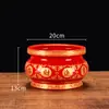 Quemador de Incienso de Cerámica Roja para Uso Doméstico, Dedicado al Dios de la Riqueza, con Varios Tamaños Disponibles, Soporte de Incienso de una Pieza para Entrega Inmediata
