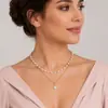 Collar con colgante de perlas de doble capa, estilo coreano, elegante, estilo Ins, para mujer, suministro de joyería