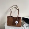 Bolsa de Otoño Estilo Coreano Nicho Retro Estampado de Leopardo para Mujer Moda Versátil Bolso de Hombro para Viajes Diarios Bolso Grande de Gran Capacidad