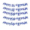 Banderas y Banderines de Cumpleaños Happy16 18 30 40 50 60 70Th de una Pieza al por Mayor