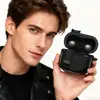Funda Protectora Todo Incluido con Textura de Cuero y Soporte Adecuada para Huawei Clip2 Estuche para Auriculares Freebudclip2 Bluetooth Funda Suave