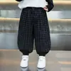 Calças de Roupa de Primavera para Meninos 2026 Novo Estilo Coreano Lindo Estilo Primavera e Outono para Crianças Calças Casuais Calças de Perna Curva para Menino Legal