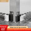Rodapé embutido em liga de alumínio, linha de colagem de metal cinza, linha de pé invisível e oculta