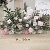 Nuevo Arreglo de Piso Grande para Boda Banquete de Compromiso Flor de Seda Arreglo Floral Decorativo Terminado Pasillo Arte Floral de Boda