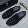 Zapatos de Gorro para Hombre, Zapatos sin Cordones Transpirables de Media Taza para Dedos del Pie, Medias Zapatillas sin Talón, Mocasines sin Talón para Hombre