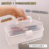Caixa de Armazenamento de Cosméticos Simples Organizador de Mesa de Dormitório Caixa de Armazenamento Multifuncional Transparente Portátil Caixa de Ferramentas para Estudantes de Arte