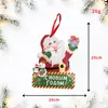 Adornos Navideños Pequeños Colgantes de Espuma Transfronterizos Papá Noel Muñeco de Nieve Anillos Colgantes para Árbol de Navidad Texto Decoración de Escena de Fiesta Interior
