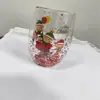Nueva Taza de Doble Capa Estilo Navidad con Lentejuelas y Dibujos Animados de Amazon para Sala de Estar, Restaurante, Bar, Taza de Vidrio de Borosilicato de Moda