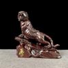 2022 Ano do Tigre Pera Madeira Escultura Ornamentos Animais Grande Chinês Zodíaco Tigre Redwood Artesanato Madeira Maciça Escultura Presentes