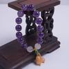 Pulsera de Amatista Turquesa Pulsera de Loto Blanco de Jade Colgante de Cristal de Fresa Templo Escénico Nuevo Estilo Chino