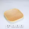 Platos de postre tejidos estilo ratán de melamina, bandejas para servir de restaurante de hot pot, vajilla tejida de bambú, platos rectangulares y platos de plástico imitación porcelana