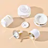 Frasco Eggshell Prata Veada Patente 30-120ml Conjunto Frasco de Vidro para Loção Embalagem Cosmética Frasco de Creme Recarregável para Viagem