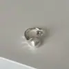 Anillo de Perla Barroca de Forma Especial de Diseño Francés para Mujer, Tendencia de Moda de Lujo Ligero, Anillo Versátil Personalizado
