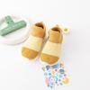 Novos Sapatos para Bebê e Criança Pequena Sola Macia Antiderrapante Combinação de Cores Para Bebê Sapatos Respiráveis para Interior para Chão Fácil de Calçar Anti-calcanhar