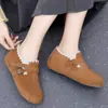 Sapatos Slip-On de Lã Tricotada Birkenstock com Salto Coberto, Sapatos Slip-On Casuais para Primavera, Mocassins Planos Leves