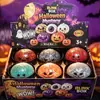 Bestseller transfronterizo Halloween gelatina de frutas squishy, juguete antiestrés de rebote lento, bolsa con cara sonriente de cuentas pop squishy con purpurina