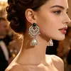 Pendientes de Carrillón Bohemios Retro con Borlas y Tachuelas de Diamante para Mujer, Joyería de Oreja Única Geométrica Étnica Exótica India