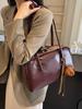 Bolso Boston Retro de Alta Gama para Mujer Nuevo Estilo Otoño e Invierno 2026 Texturizado para Hombro, Axila, Viajero, Bolso de Mano