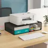Soporte para Impresora de Estación de Trabajo Estante de Almacenamiento Extraíble para Escritorio Estantería para Archivos Documentos Libros de Oficina