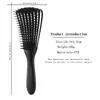Peine de Comercio Exterior para el Cabello, Peine Curvo de Repuesto, Aguja de Acero, Cepillo para Cejas, Peine de Ocho Púas, Aguja para Tirar del Cabello Perezosa, Pinza de Plástico