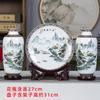Jingdezhen, pequeño jarrón de cerámica, adornos florales para sala de estar, moderno y sencillo, decoraciones de flores secas para el hogar, botella de porcelana