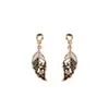 Pendientes Más Vendidos Transfronterizos de Aleación de Zinc Geométricos de Esmalte Colorido con Forma de Hoja Pendientes de Joyería de Moda y Elegantes para Mujer