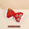 Grande Laço de Pelúcia Vermelho Bordado Estéreo de Ano Novo Acessórios de Cabelo para Menina Roupas Decoração para Bolsas Têxteis para Casa