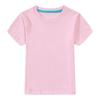 Camiseta infantil de algodón CVC con logotipo estampado, manga corta, camiseta cultural en blanco, ropa de clase para estudiantes de jardín de infantes y primaria, rendimiento, media manga