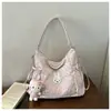 Mochila de Bolinhas Estilo Coreano para Mulheres, Grande Capacidade, Novo Modelo 2026, Bolsa Tote Fashion de Nicho, Bolsa Transversal de Alto Valor para o Dia a Dia
