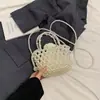 Bolso de mujer transfronterizo 2026 versión coreana ins bolso de mujer con cuentas, bolso de hombro, bolso de mano elegante y versátil, bolso cruzado tipo cesta para niños