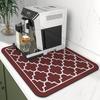 Tapete Simples para Escorrer Louça, Porta-copos Absorvente de Terra Diatomácea para Bancada de Bar, Tapete para Secar Louça, Tapete para Máquina de Café de Cor Sólida de Secagem Rápida