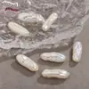 Pérola de Água Salgada Imitação Deusa de Alto Padrão Forma Especial Longa Pérola de Imitação DIY Colar Pulseira de Contas Joias 8*20mm
