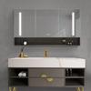 Gabinete de Baño Integrado de Pizarra Bolun Combinación de Gabinete Espejo Inteligente para Baño Lavabo Almacenamiento Simple Moderno