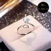 Moda Coreana Anillo de Dedo Ajustable con Diamantes de Circonita y Lazo para Dieta Anillo de Personalidad Simple de Moda para Mujeres