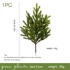 Ramas Decorativas de Pino Artificial Simulado Transfronterizas, Adornos de Plantas Verdes Decorativas de Tallo Único, Paisajismo para Interiores de Centros Comerciales, Accesorios para Arreglos Florales de Árbol de Navidad