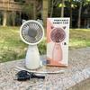 Ventilador portátil de escritorio con diseño de dibujos animados para estudiantes, mini ventilador USB de carga portátil para verano