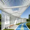 Pérgola de acero inoxidable personalizada, pabellón de acero inoxidable para paisajismo, escultura iluminada con forma de árbol, pasillo con elemento artístico de metal forjado