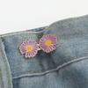 Botón de Cintura de Margarita Extraíble Expansión de Cintura de Jeans Ajuste Grande Pequeño Botón Metálico Artefacto para Ceñir la Cintura