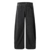 G6661 Jeans Masculino Loose Tendência Retro Americano Unissex Design de Lavagem Preto de Alta Qualidade Formato de Cimitarra