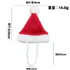 Sombrero de Navidad para Mascotas Gato Perro Adorno para la Cabeza Suministros de Disfraz Decoración de Fiesta Navideña Sombrero Rojo de Felpa