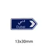 Insígnia de Emblema de Placa de Rua do Oriente Médio Camelo Aviso Padrão de Seta Azul Metal Adesivo para Celular Fábrica de Presentes de Cultura de Tráfego