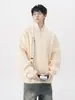 Suéter de Medio Zip para Hombre Otoño/Invierno 2026, Estilo Coreano Holgado, Suéter de Punto Sencillo con Cuello Campana, Prenda Superior Lisa de Alta Calidad