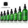 Botella con gotero de 50 ml en stock, botella para aceite esencial de grado alimenticio, botella dispensadora de 30 ml, botella con gotero graduado verde