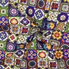 Serie de estilo étnico geométrico estampado tela fina de poliéster algodón o tela impermeable hecho a mano diy patchwork bolsa mantel camisa pijama falda tela