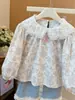 Nueva Camisa Floral Bordada de Primavera para Niñas, Top de Moda Estilo Coreano para Bebés, Ropa Infantil, Moda Infantil de Moda