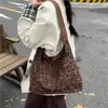 Bolso Retro para Viajar Otoño e Invierno para Mujer Nuevo 2025 Bolso de Hombro y Axila Casual Gran Capacidad Estampado de Leopardo Bolso Tote para Mujer