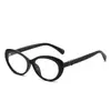 Óculos Retro Olho de Gato Coração Oval Aro Grosso Pretos para Mulheres com Miopia Podem Ser Equipados com Armações para Miopia de Receita Lentes Normais