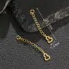 Cadena Chapada en Oro de Plata S925 con Artesanía Tradicional en Oro, Accesorios de Cadena de Cola en Forma de Corazón, Joyería Hecha a Mano para DIY, Nuevos Accesorios de Estilo Chino